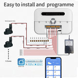 TINO WiFi Smart 8-Zone Sprinkler Controller Garden Watering System Programmer Home Tuya Smart Life Irrigation Timer Drip