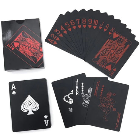 Black Gold Playing Card Poker Game Deck blue Silver Poker Suit Plastic Magic Waterproof Deck Of Card Magic Water Gift Collection