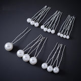 Fashion Metal U Shape Pearl Hairpin Clips Wedding Bridal Updo Ornaments Ancient Costume Modeling Hair Jewelry Accessories Gifts