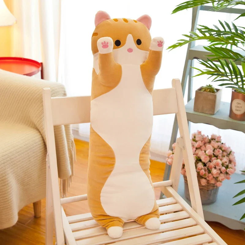 50-130CM Plush Toys Cute Animal Cat Creative Long Soft Toys Office Break Nap Sleeping Pillow Cushion Stuffed Gift Doll for Kids