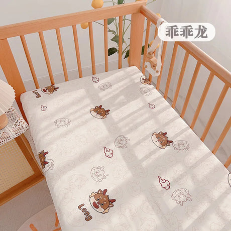 Baby Cot Fitted Bed Sheet For Newborn Cotton Crib Bed Sheet For Children Mattress Cover Protector 120x70cm Allow Custom Make