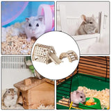 Wooden Hamster Hideout Small Hut Wooden House For Dwarf Hamster Reusable Small Animals Cage Accessories Animal Habitat Decor For