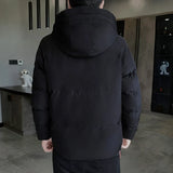 Fashion Brand Parkas Male Thick Winter Overcoat Men's Casual Jacket Hat Warm Long Windbreaker Classic Windproof Business Hombre