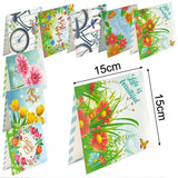 AZQSD Diamond Painting Greeting Card Blessing Christmas 6/8/12pcs Happy Birthday Animal Flower Landscape Envelope Postcard