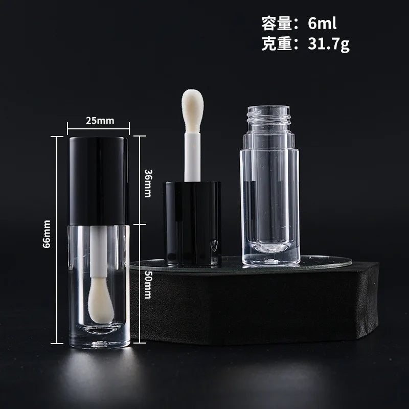 6ml Big Doe Foot On Lip Gloss Tube Empty Lipstick Lip Balm Refillable Bottle Lip Glaze Accessory Eyelash Cream Tools Wholesale