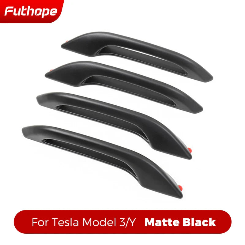 Futhope 4pcs Bonding Door Handle Protection Cover For Tesla Model 3 Model Y 2021-24 Car Firm Antifreeze Modification Accessories