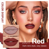 4 Matte Liquid Lipstick With 4 Lipliner Set Long-Lasting Non-Stick Cup Not Fade Waterproof High Pigmented Lipgloss Halloween Kit