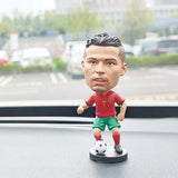 Quality Auto interior Decoration Accessory Q-Version Bobblehead Football Star Spring Head Ornament Car Decor Accessories Voiture