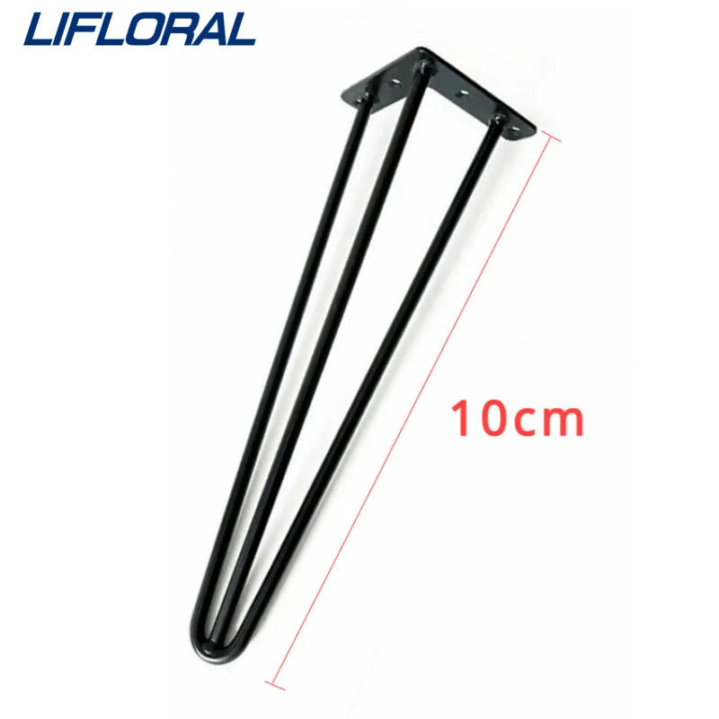 4Pcs 10cm Metal Table Legs Hairpin Furniture Legs DIY Home Bench Dining Desk End Coffee Table Feet Accessories Floor Protectors