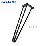 4Pcs 10cm Metal Table Legs Hairpin Furniture Legs DIY Home Bench Dining Desk End Coffee Table Feet Accessories Floor Protectors