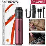 Mini Wireless Car Vacuum Cleaner Cordless Powerful Household Real 16000Pa Hand Cleaner pc Air Blower Cleaning Rechargeable