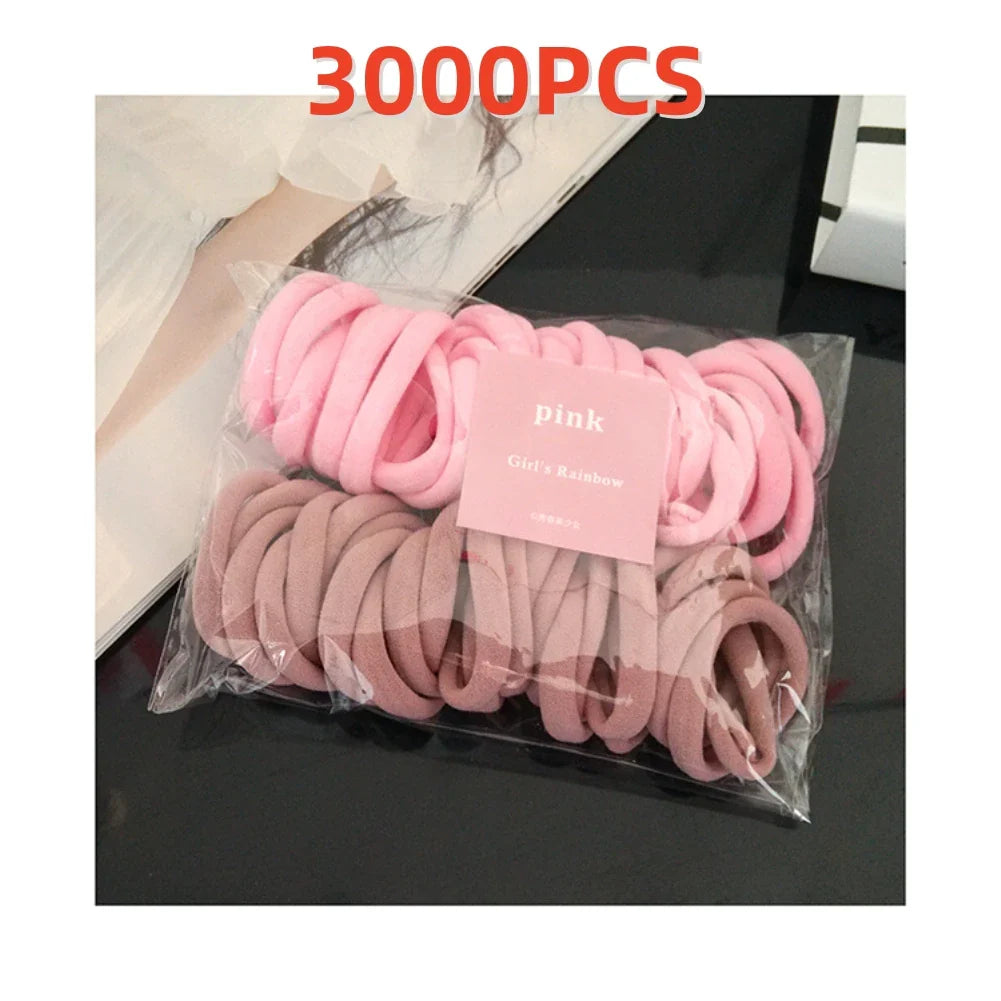 10Pcs Elastic Rubber Band Seamless Gradient Hair Rope Rings Children Cute Colorful Scrunchie Girls Ponytail Hair Accessories