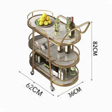 Mobile Small Coffee Table Carts Dining Cart European Tea Truck High-end Beauty Cart Wine Simple Hotel Kitchen Islands Trolleys