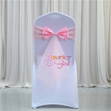 Spandex Lycra Chair Band Back Satin Bow Swag Chair Sash For Wedding Chair Cover Event Party Decoration