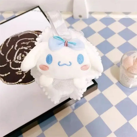 Sanrio Kuromi My Melody Cinnamoroll Bath Ball Bath Flower Soft Shower Mesh Foaming Sponge Bath Bubble Ball Skin Clean Tool