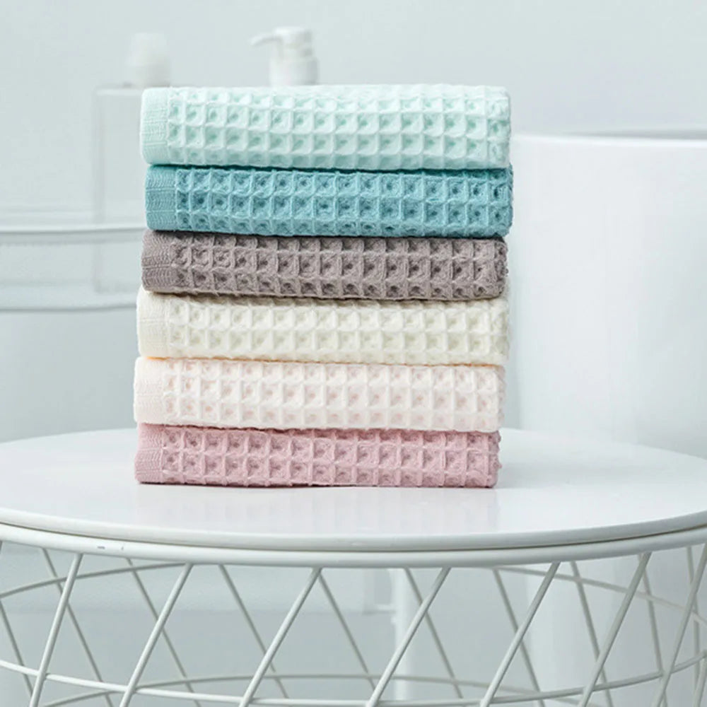 Bath Towels For The Body Waffles Weaves Cotton Squared Towel Comfortable Fast Absorbing Towel For Face Washing