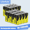 1-16pcs LiitoKala 9V 1100mAh li-ion Rechargeable battery USB 9V Battery for Multimeter Microphone Toy Remote Control KTV use