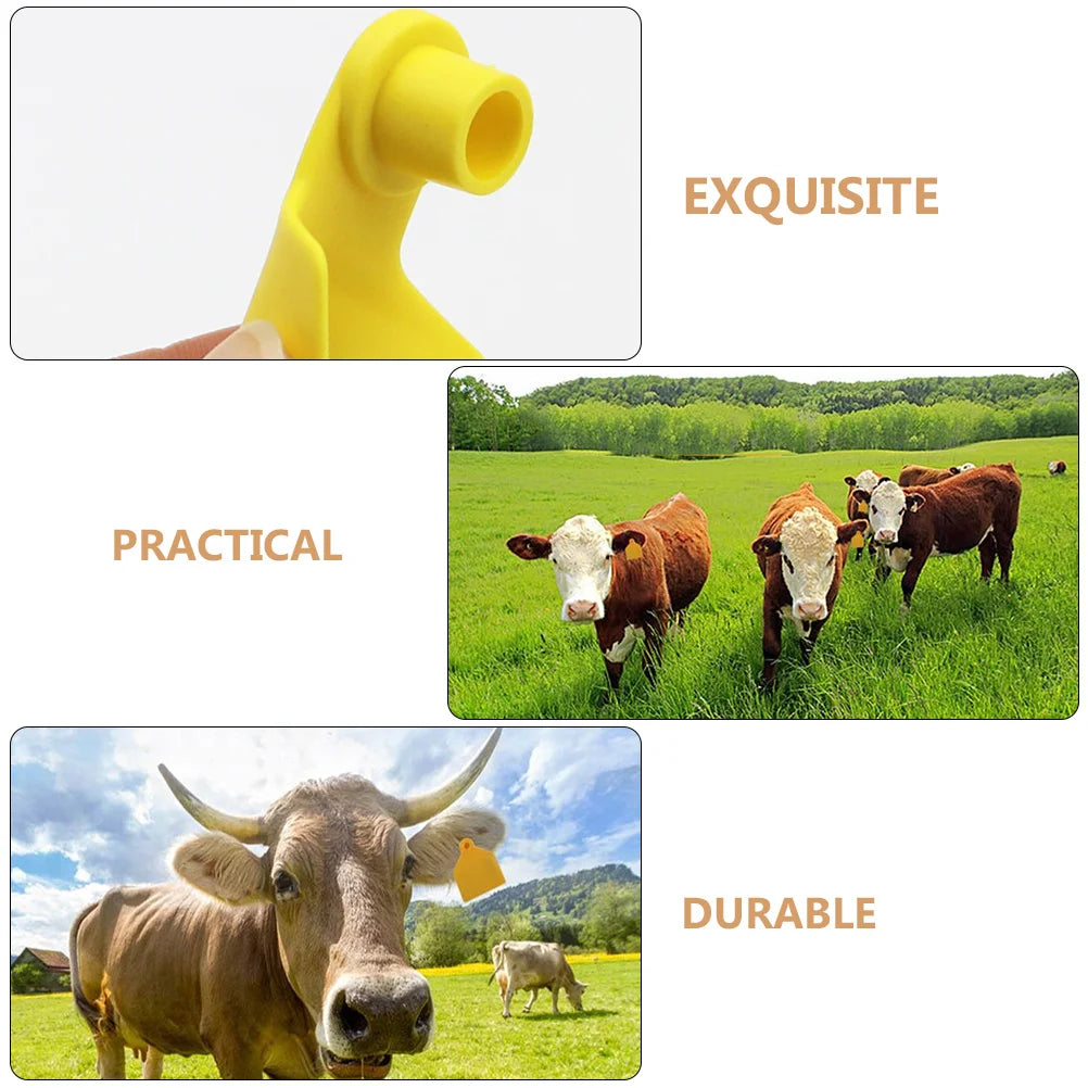 100 Pcs Digital Signage Cattle Ear Tag Animal Signs Tags Without Number The Cow Blank Plastic Calf Sheep Tpu