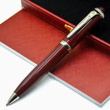 MOM CT R De Series Luxury Ballpoint Pens Green Blue Red Barrel Silver Diagonal Grain Writing Stationery  Office Supplies