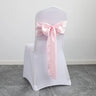 10PCS 17x275cm Sage Green Satin Chair Sashes Bows Chair Cover Ribbons for Wedding Banquet Party Baby Shower Event Decorations