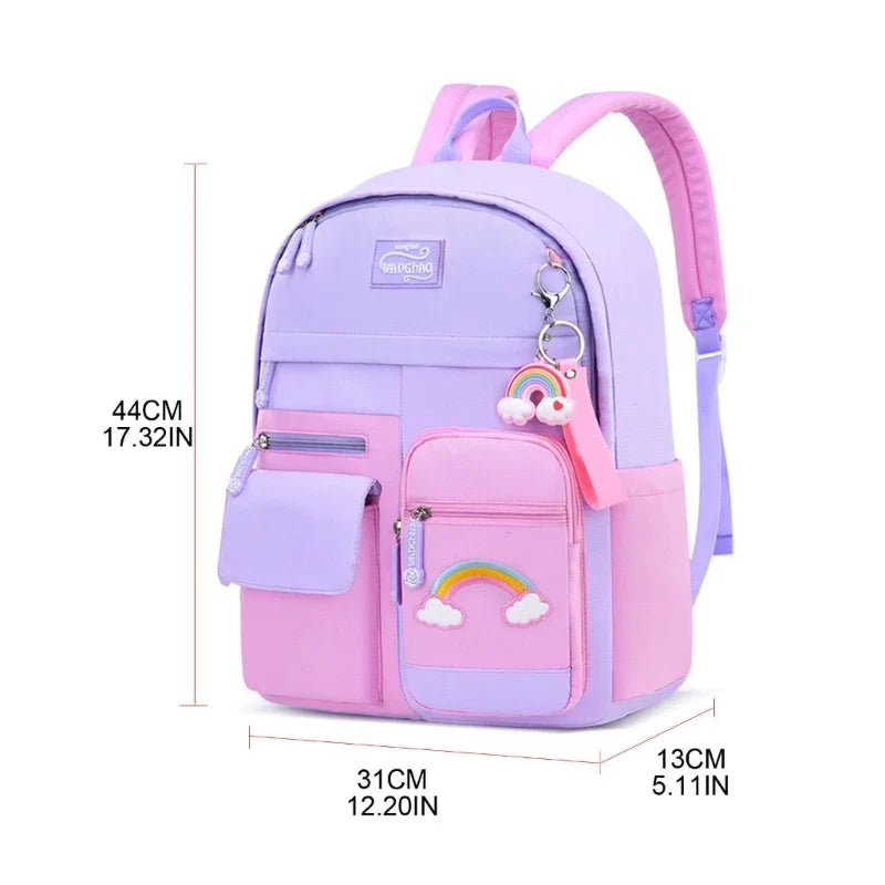 Student School Backpack for Preschool Girl Kids Cartoon Anti-theft Bookbag