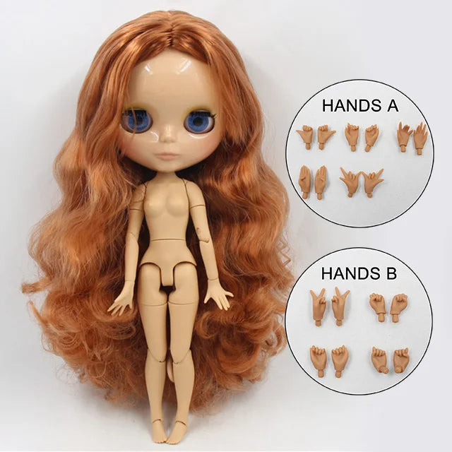 ICY DBS Blyth doll 1/6 bjd tan skin joint body shiny face 30cm toy girls gift