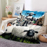 Cartoon Sheep S-Shaun Blanket Children Flannel Blanket Portable Home Travel Camping Sofa Picnic Blanket