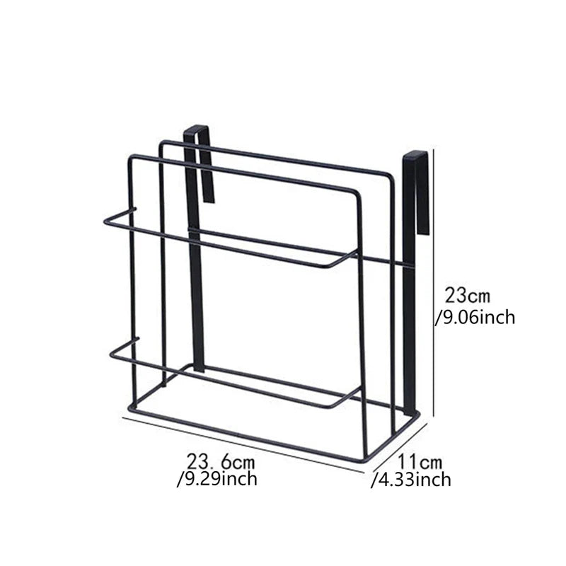 Stainless Steel Double Layer Cabinet Shelf Towel Holder Stand Chopping Board Storage Rack Wall Shelves Hanger Kitchen Accessorie