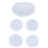 DIY Crystal Epoxy Resin Mold Irregular Oval Tray Coaster Mirror Silicone Mold For Resin Fruit Plate Disc Home Decoration Molds