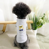 New Summer Dog Clothing Thin Breathable Handsome T-shirt Suit for Small Medium Dog Teddy Schnauzer Pet Apparel Pet Supplies