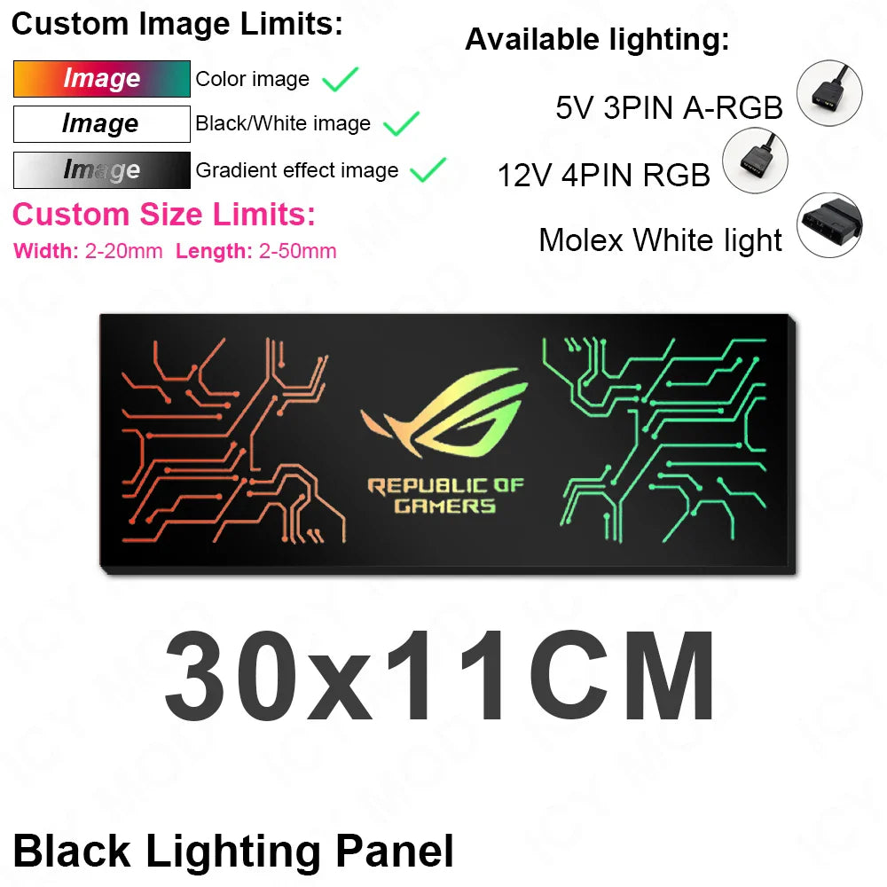 Chassis RGB Panel PC Case Shroud Customize ARGB DIY VGA Backplate Cabinet Cover Colorful AURA SYNC MOD Plate Computer Cases  5V