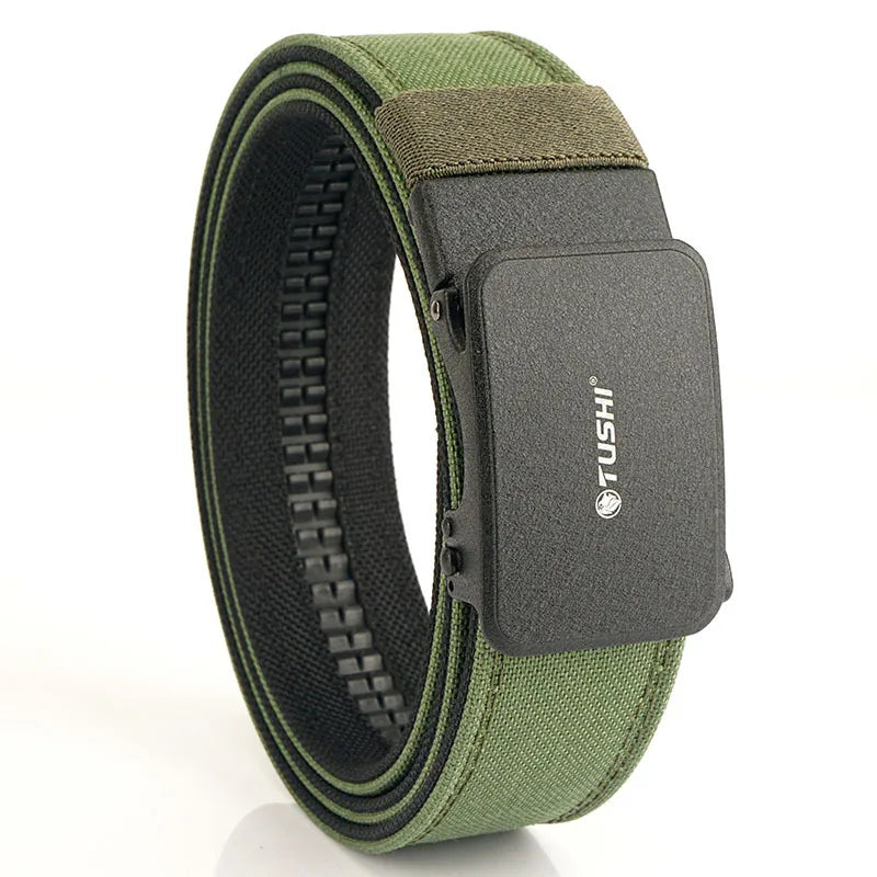 TUSHI belt men outdoor hunting metal tactical belt multi-function alloy buckle high quality Marine Corps canvas Hanging gun belt