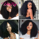 Afro Kinky Curly Wig Human Hair Mongolian Curly Human Hair Wigs 4x4 Swiss Lace Closure Wig For Women peruque cheveux naturels