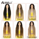 Noble Synthetic Lace Front Wig 38 Inch Long Curly Wig For Women Cosplay Feminino Lace Front Ombre Blonde Wig Heat Resistant Wigs