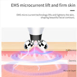 Mini EMS Microcurrent Facial Massager Face Lifting Body Slimming Massage Roller Wrinkle Removal Skin Rejuvenation Skin Care Tool