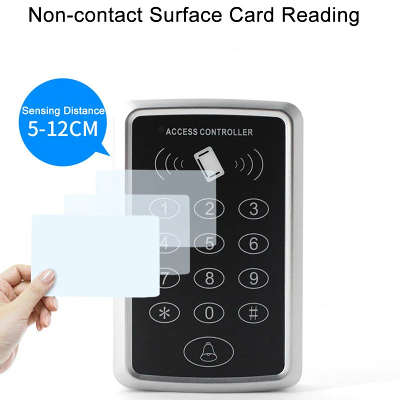 125KHz RFID Access Control Keypad EM Card Reader Door Access Control System Door Lock Opener Keyboard System Support 1000 Users