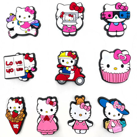 Aoger Sanrio Hellokitty Kuromi Cinnamoroll My Melody Set Shoe Charms for Clogs Shoe Accessories Charms for Friends Gifts