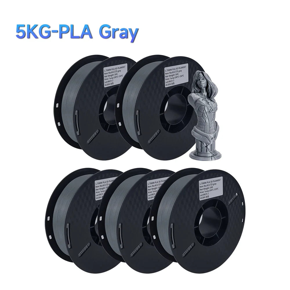 5kg/set PLA/PETG/TPU Filament 1.75MM 3d Printer Filament Materials 100% No Bubble Plastic Printing Materials for 3d Pen