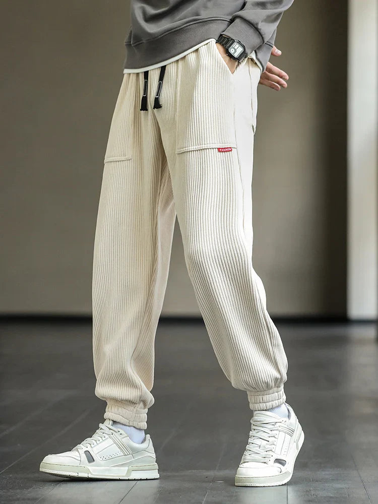 2022 New Autumn Winter Corduroy Sweatpants Men Baggy Joggers Fashion Streetwear Loose Casual Harem Pants Plus SIze 8XL