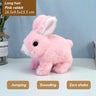 Electronic Plush Rabbit Toy Robot Bunny Walking Jumping Running Animal Shake Ears Cute Electric Pet for Kids Birthday Gifts