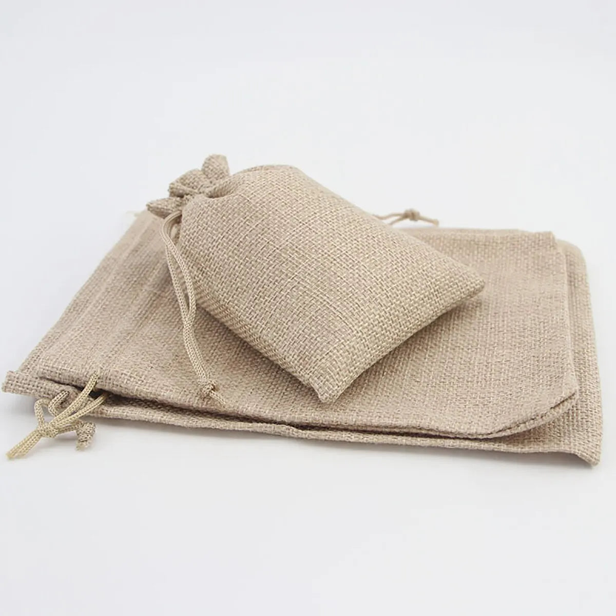 15-50 Cotton and Hemp Bundle Pocket Gift Bag for Children's Day Gift Packaging Bag DIY Candy Wedding Product Packaging