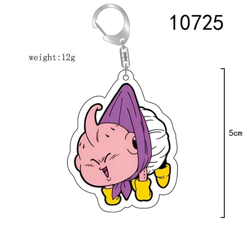 Anime TV Dragon Z Super Saiyan Acrylic Pendant Keychains Balls Son Goku Vegeta IV Beerus Trunks Buu Piccolo Keychain Gifts