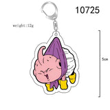 Anime TV Dragon Z Super Saiyan Acrylic Pendant Keychains Balls Son Goku Vegeta IV Beerus Trunks Buu Piccolo Keychain Gifts