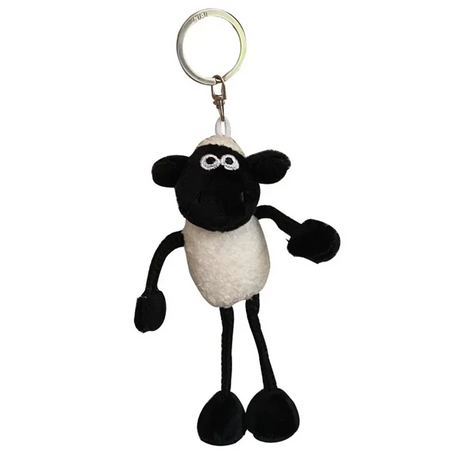 Anime Sheep Shawn plush keychain Cartoon Animal Figure Kind friend Shirley Stuffed Doll Car keying Bag Pendant Toy Kid Xmas Gift