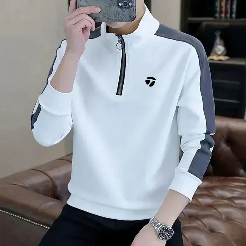 Men's Golf Wear Long Sleeve Polo Shirt Cotton Tops Autumn Fashion Sportswear Men Golf Clothes Coats Jackets