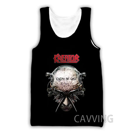 New Fashion Women/Men's 3D Print kreator  Tank Tops Harajuku  Vest  Summer Undershirt Shirts Streetwear