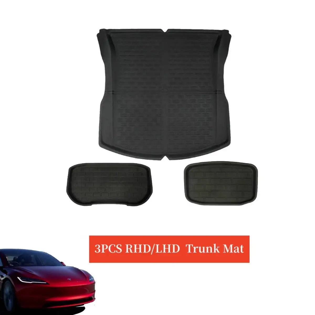 For 2024 New Tesla Model 3 Highland Floor Mats XPE All Weather Front Rear Cargo Liner Mat, Waterproof Anti-Slip Mats Accessories