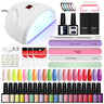 PHOENIXY Gel Nail Polish Set with 36W Nail Lamp Semi Permanent UV Gel Varnish Base Top Coat Complete Nail Art Gel Polish Kit