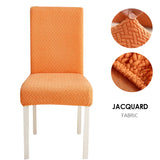 Jacquard Fabric Chair Cover Universal Size Chair Covers for Dining Room Wedding Office Banquet Seat Slipcovers Home Decor 1PC