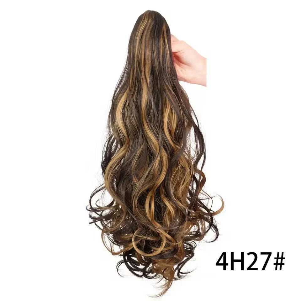 Ponytail Extension Wavy Curly Ponytail Hair Extension Synthetic Hair Extensions Ponytail Drawstring Hairpieces for Women